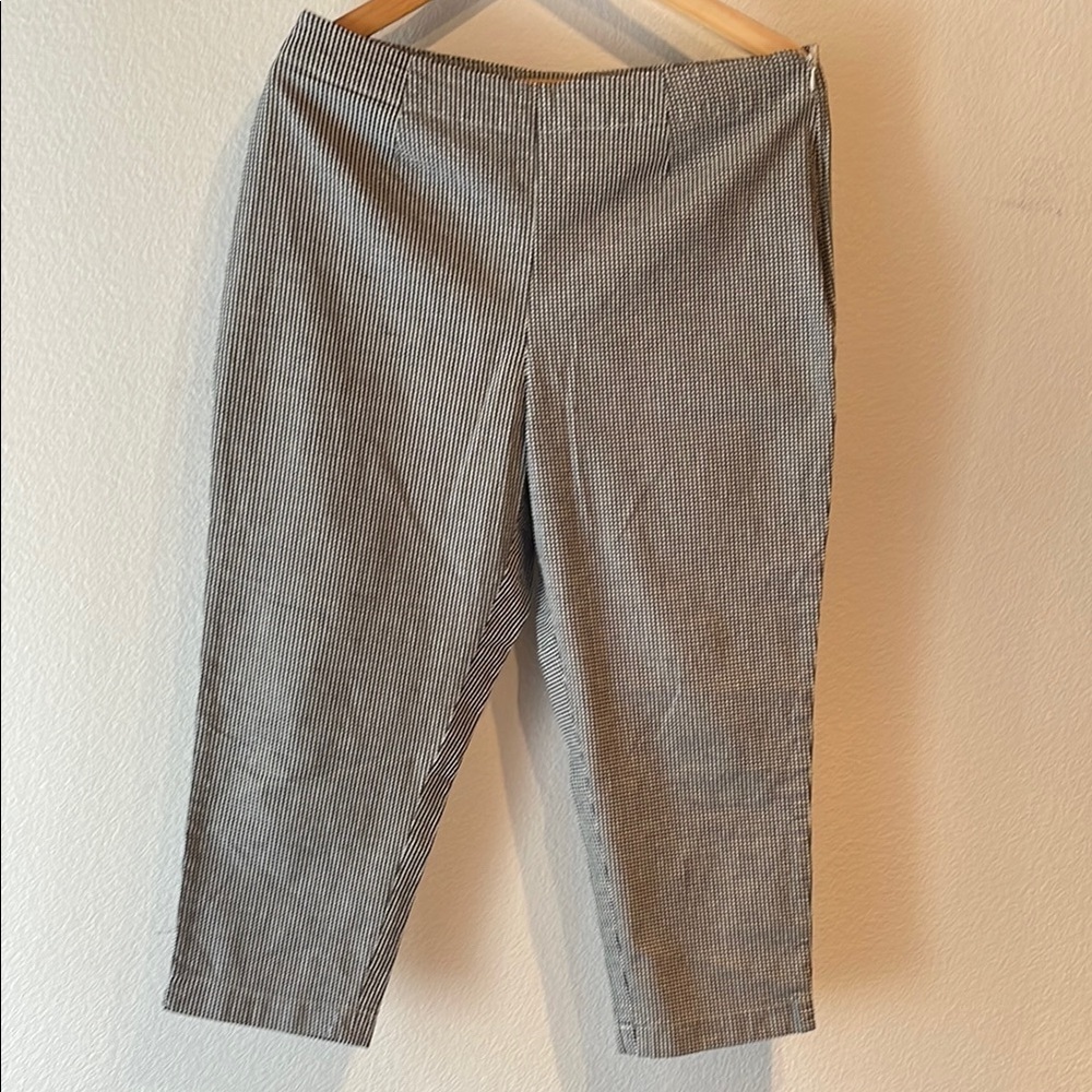 Harris Wallace Gingham Capri Pants, Black/White. Lightweight breathable Size 14 - Picture 1 of 10